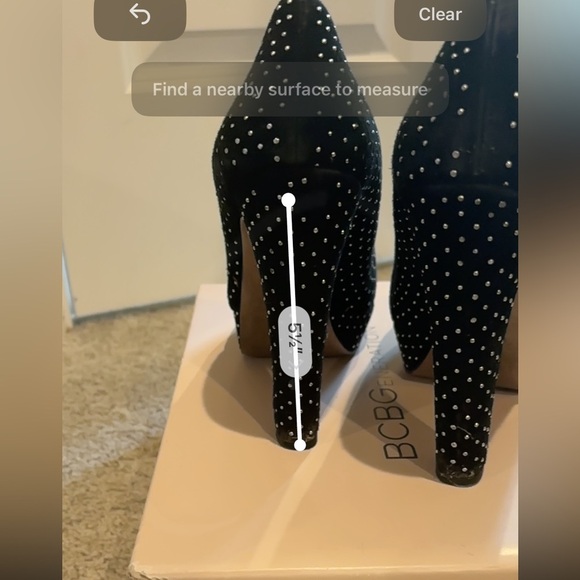 BCBG Elegant Black Studded Women's Heels - Picture 4 of 5